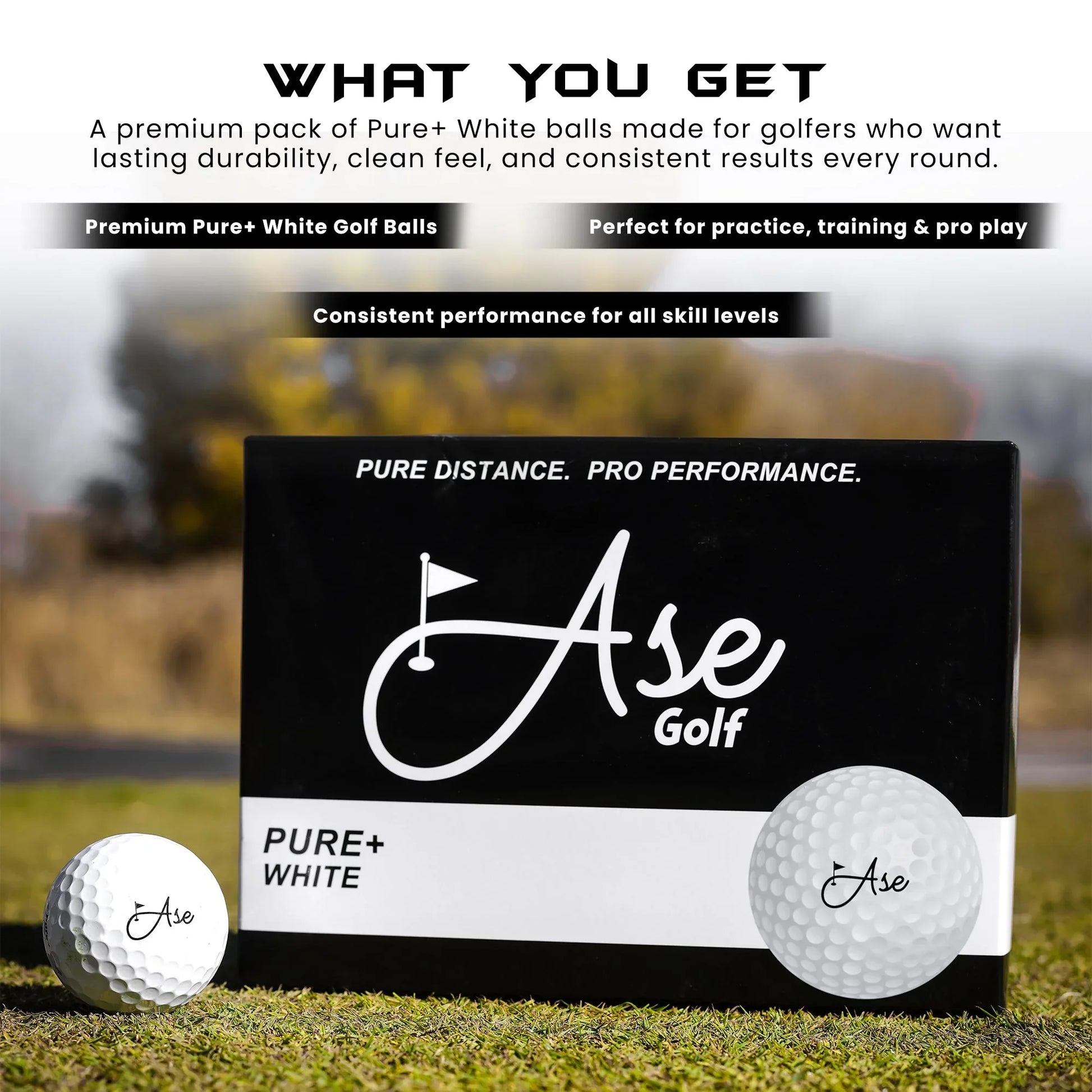 Ase Pure+ Golf Ball - GOLF LEAGUE