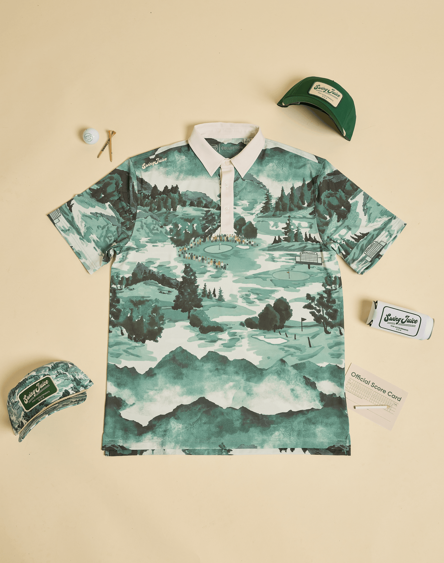 Golf Georgia Landscape Men's Polo