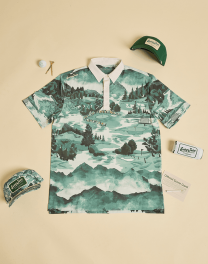 Golf Georgia Landscape Men's Polo