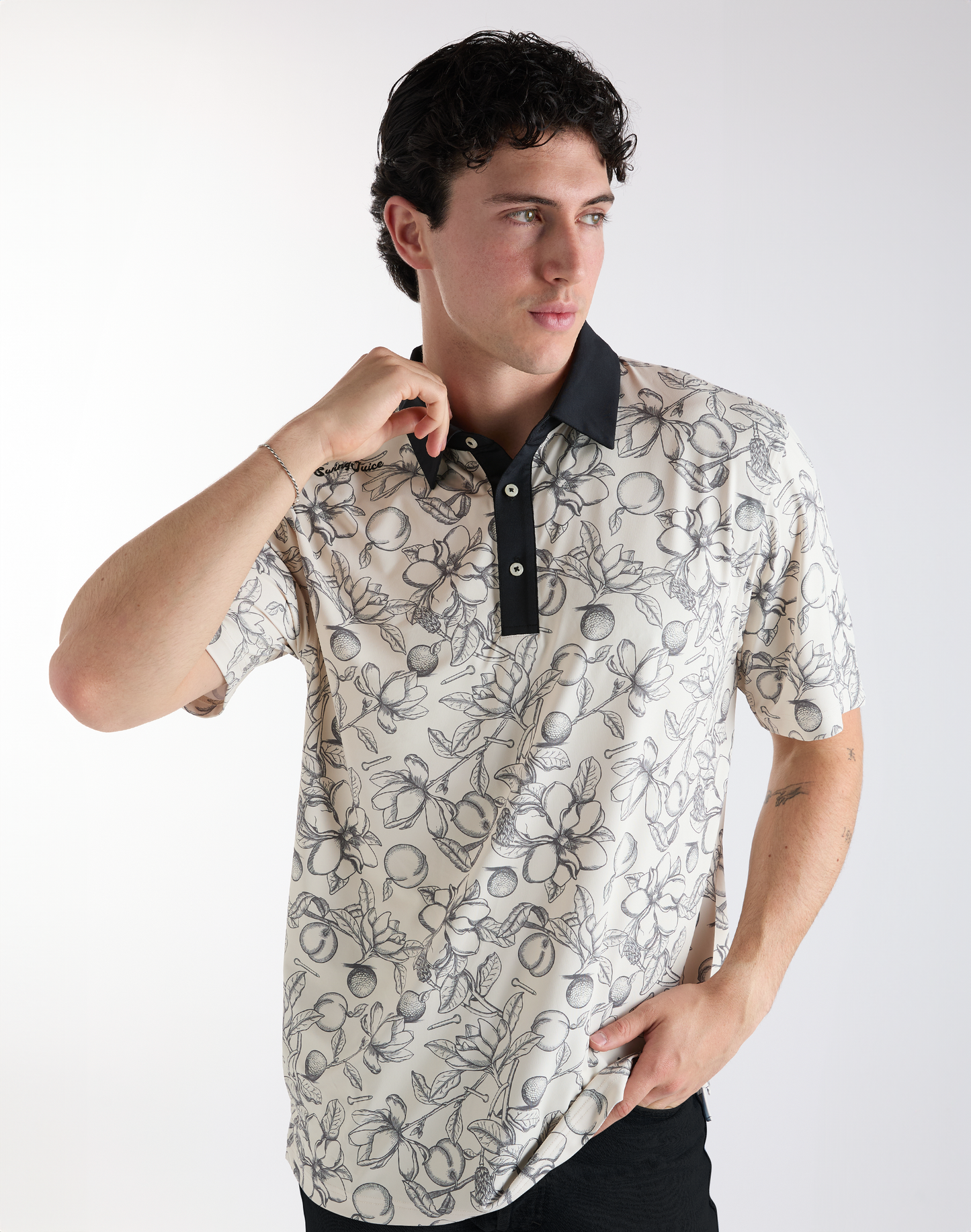 Golf Magnolia Toile Men's Polo