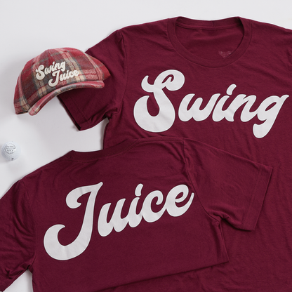 Golf SJ Plaid Unisex Dad Hat Burgundy O/S