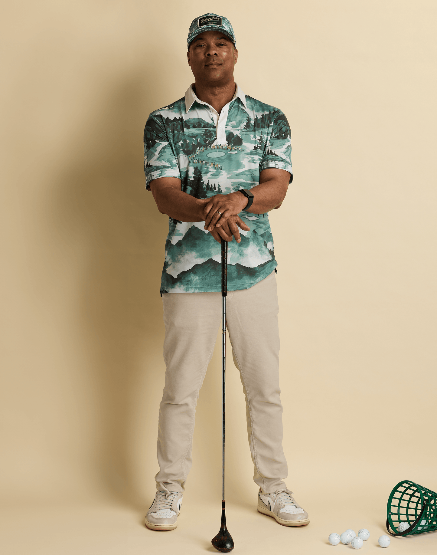 Golf Georgia Landscape Men's Polo