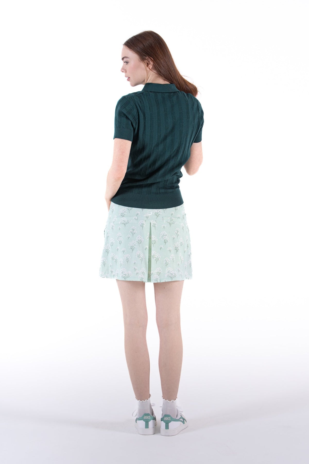 Misty Jade Notch Hem Skirt