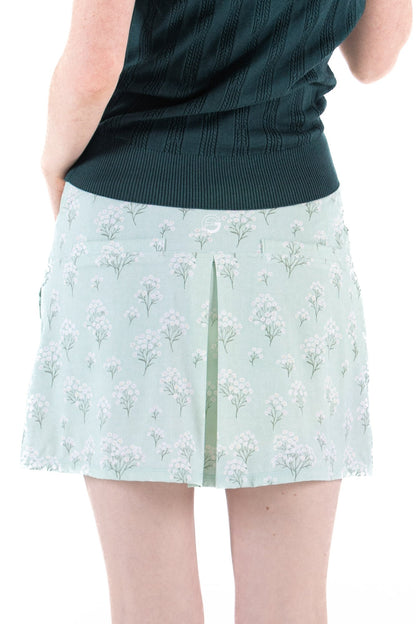 Misty Jade Notch Hem Skirt