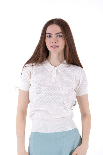 SS Pointelle Knit Polo