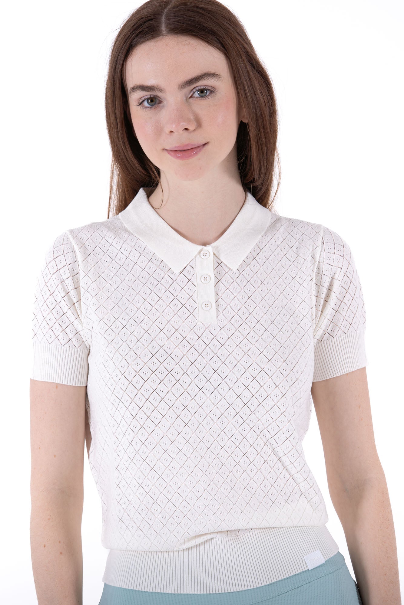 SS Pointelle Knit Polo