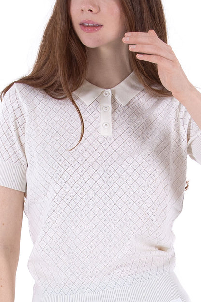 SS Pointelle Knit Polo