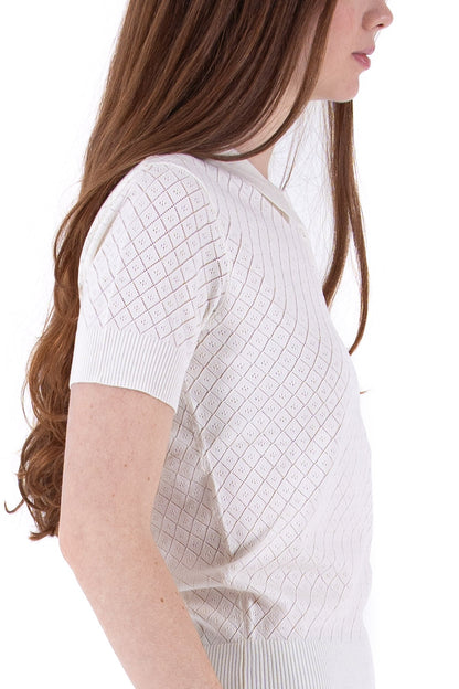 SS Pointelle Knit Polo