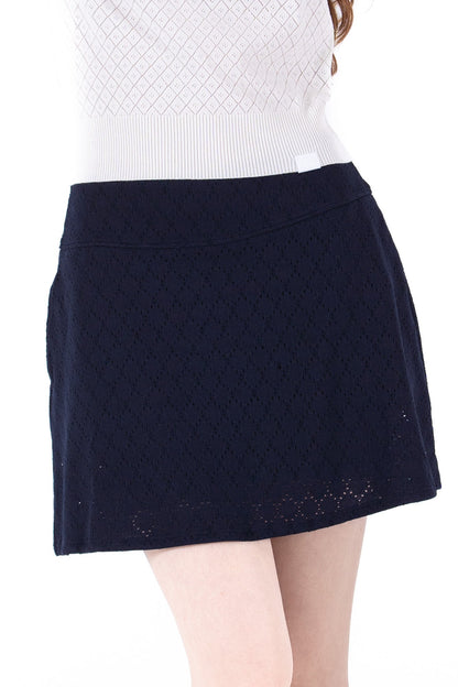 Stretch Eyelet Skirt