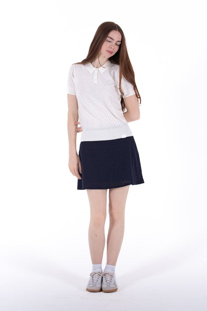 SS Pointelle Knit Polo