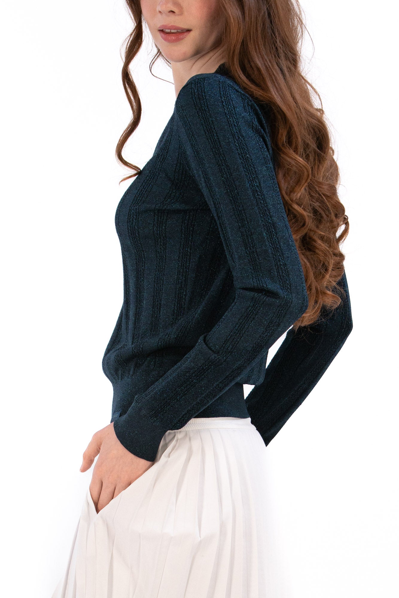 Lurex Cable Knit