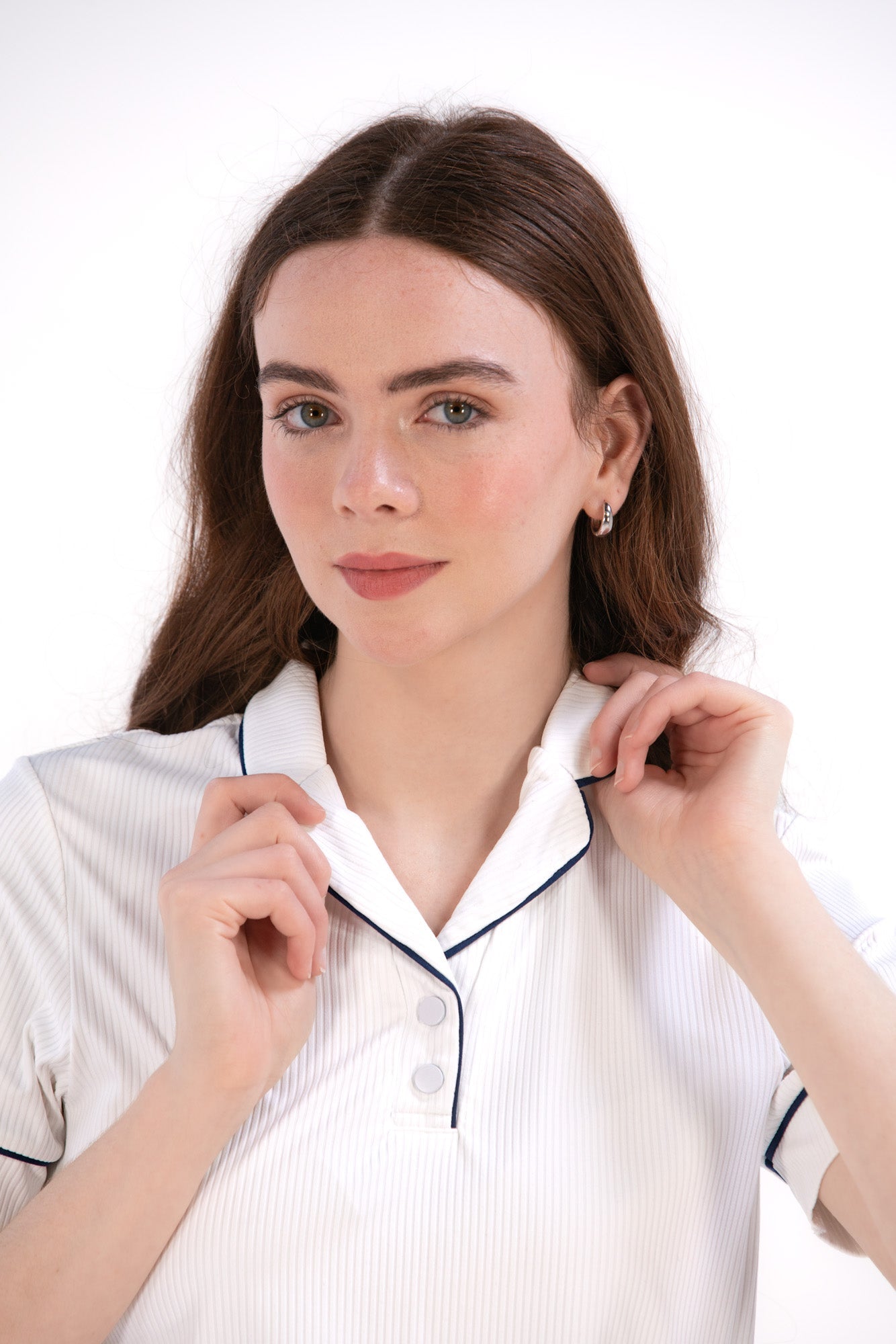 Rib SS Notch Collar Polo