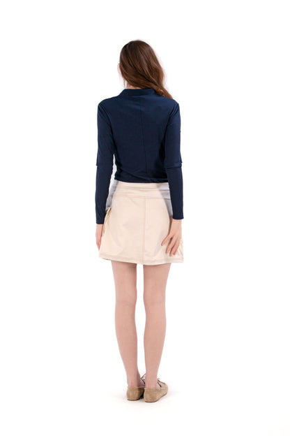 Cargo Pocket Twill Skirt