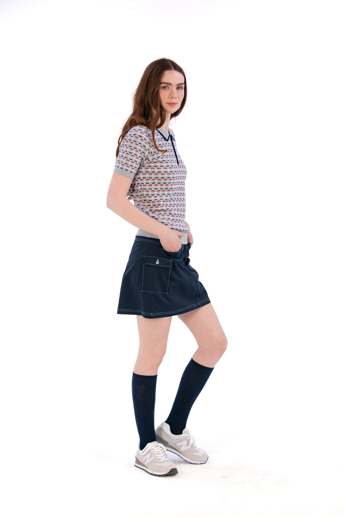 Cargo Pocket Twill Skirt