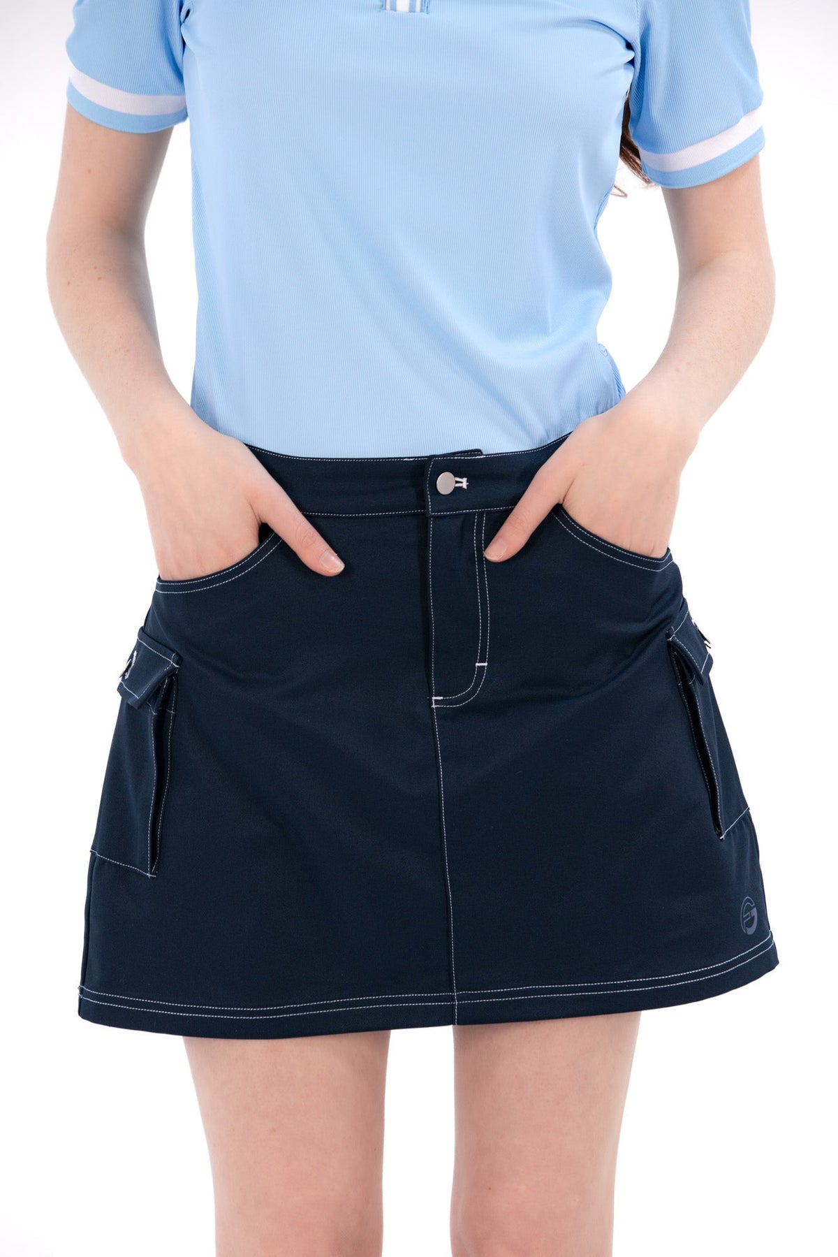 Cargo Pocket Twill Skirt