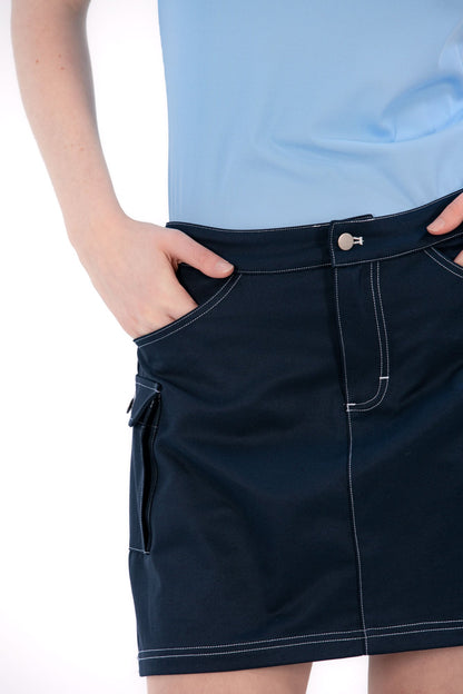 Cargo Pocket Twill Skirt