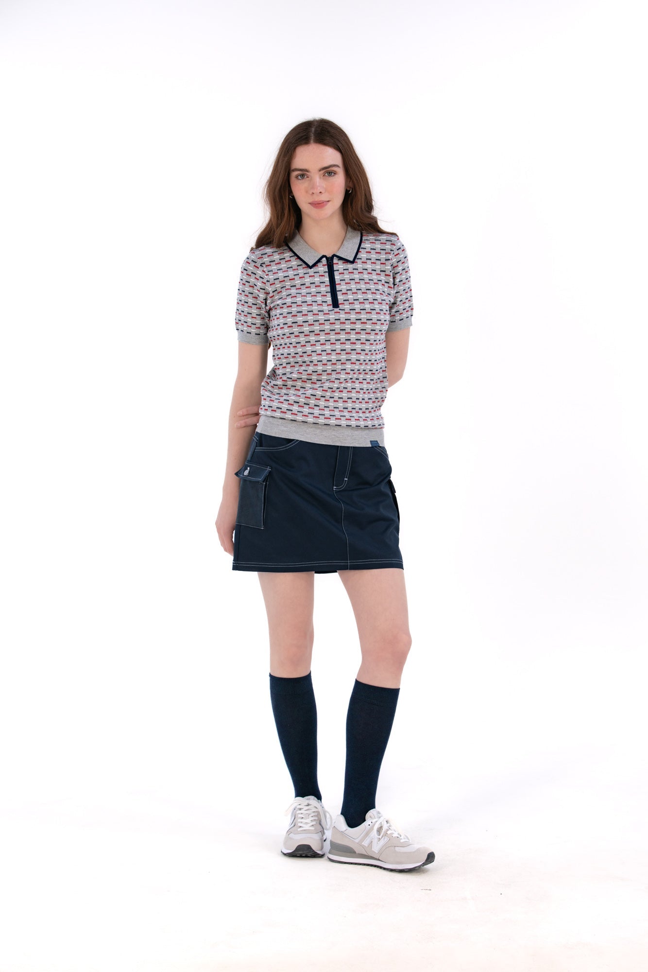 Cargo Pocket Twill Skirt