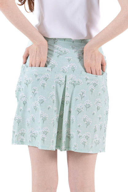 Misty Jade Notch Hem Skirt