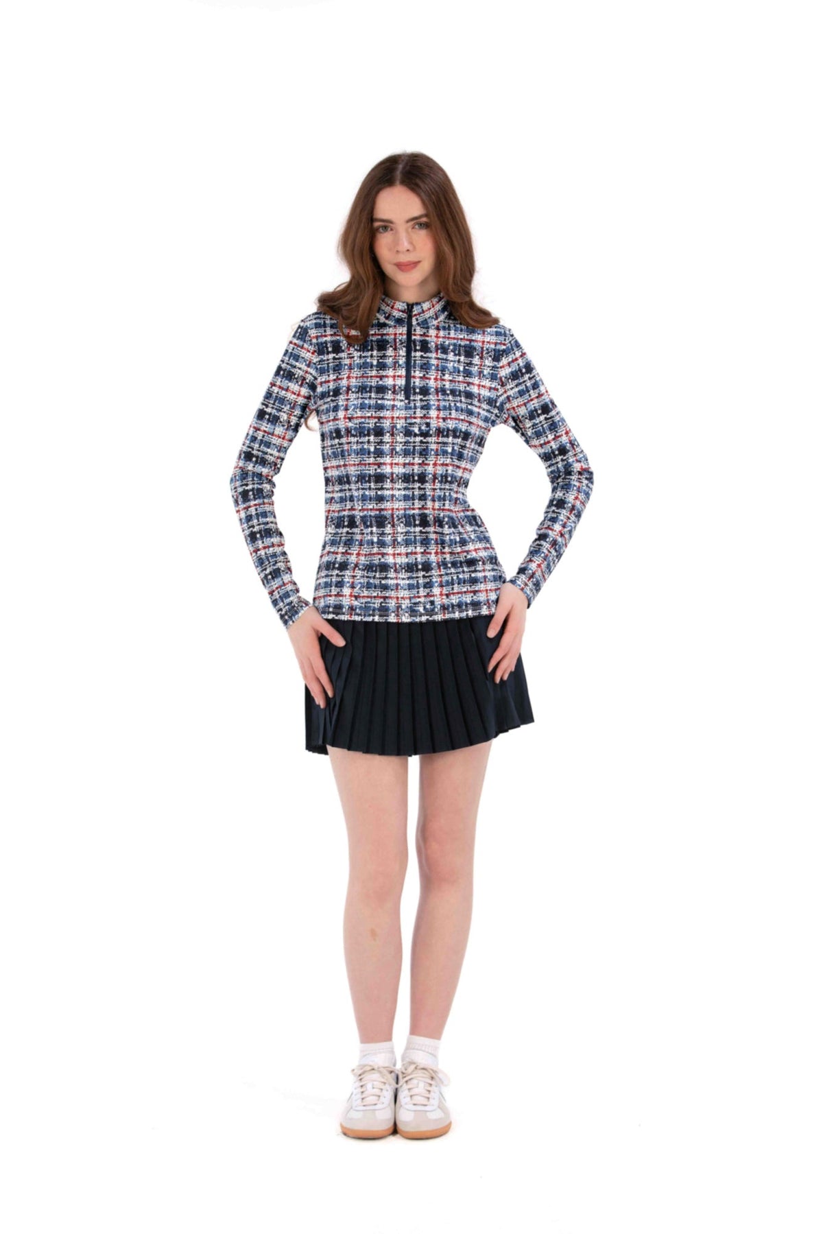 Printed Rib Quarter Zip