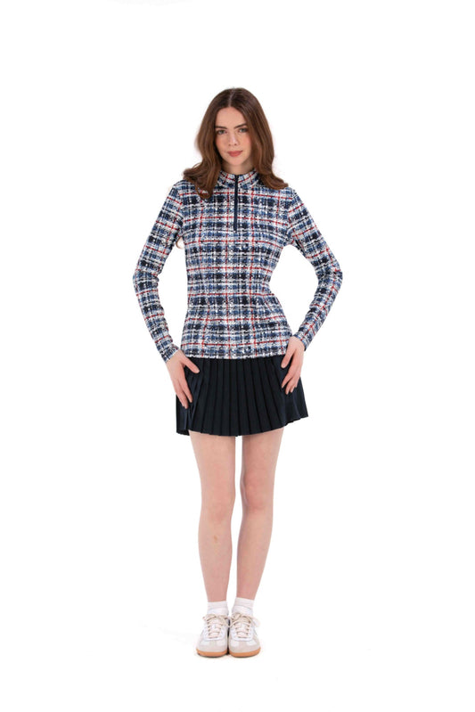 Printed Rib Quarter Zip