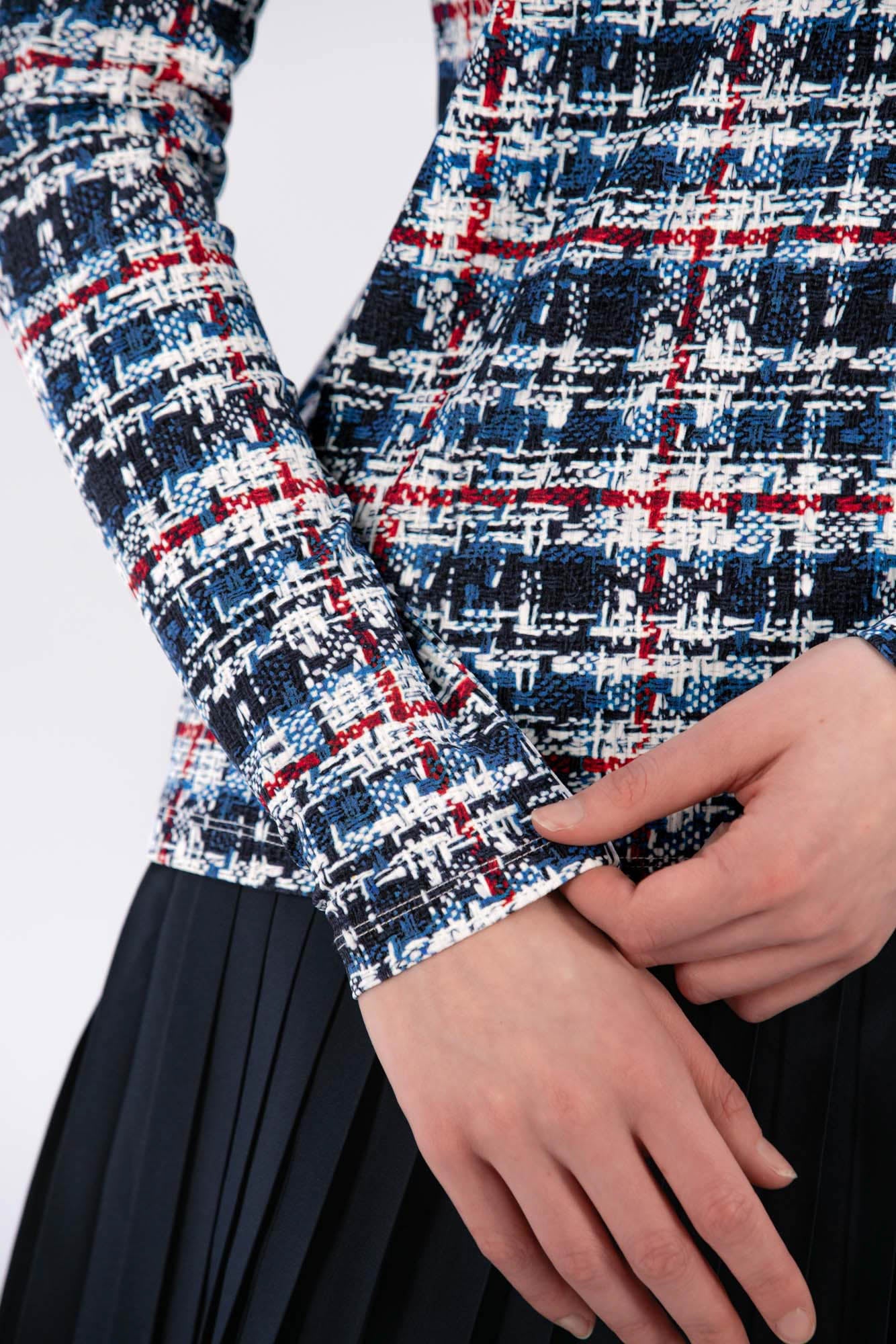 Printed Rib Quarter Zip