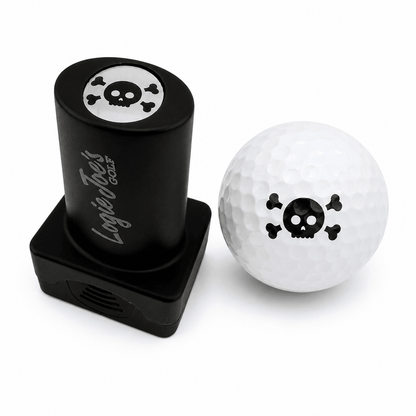 Skull & Bones Stamp | Quick-Dry Ink Stamper | Easy Ball Identification | Fun Golf Gift