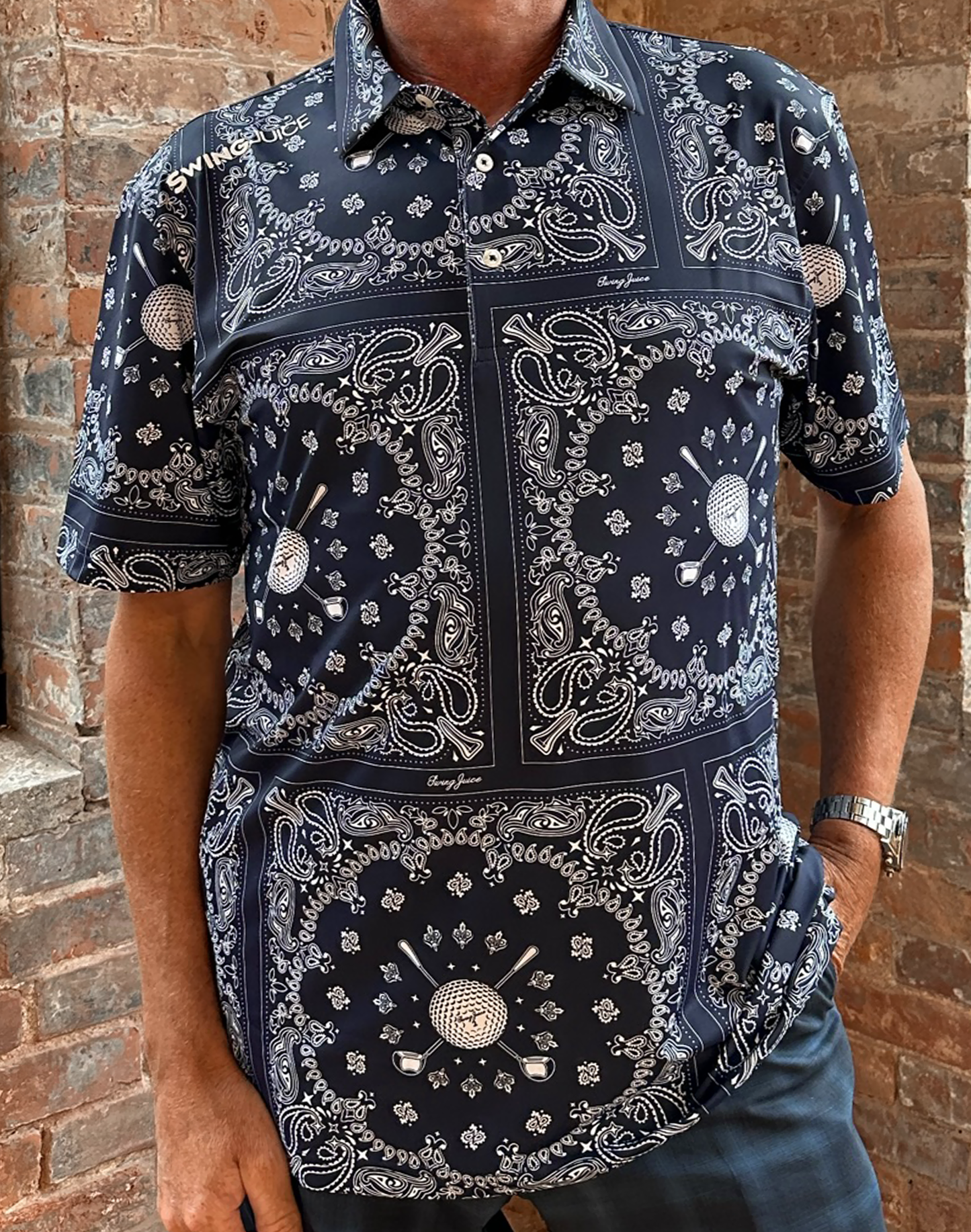 Golf Bandana Men's Polo - Final Sale