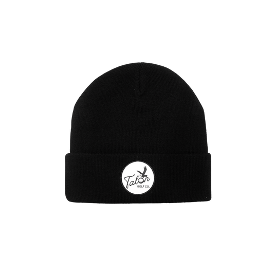 Black Beanie w/ Script Logo