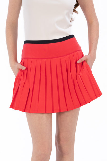 Pleated Rib Waist Skirt