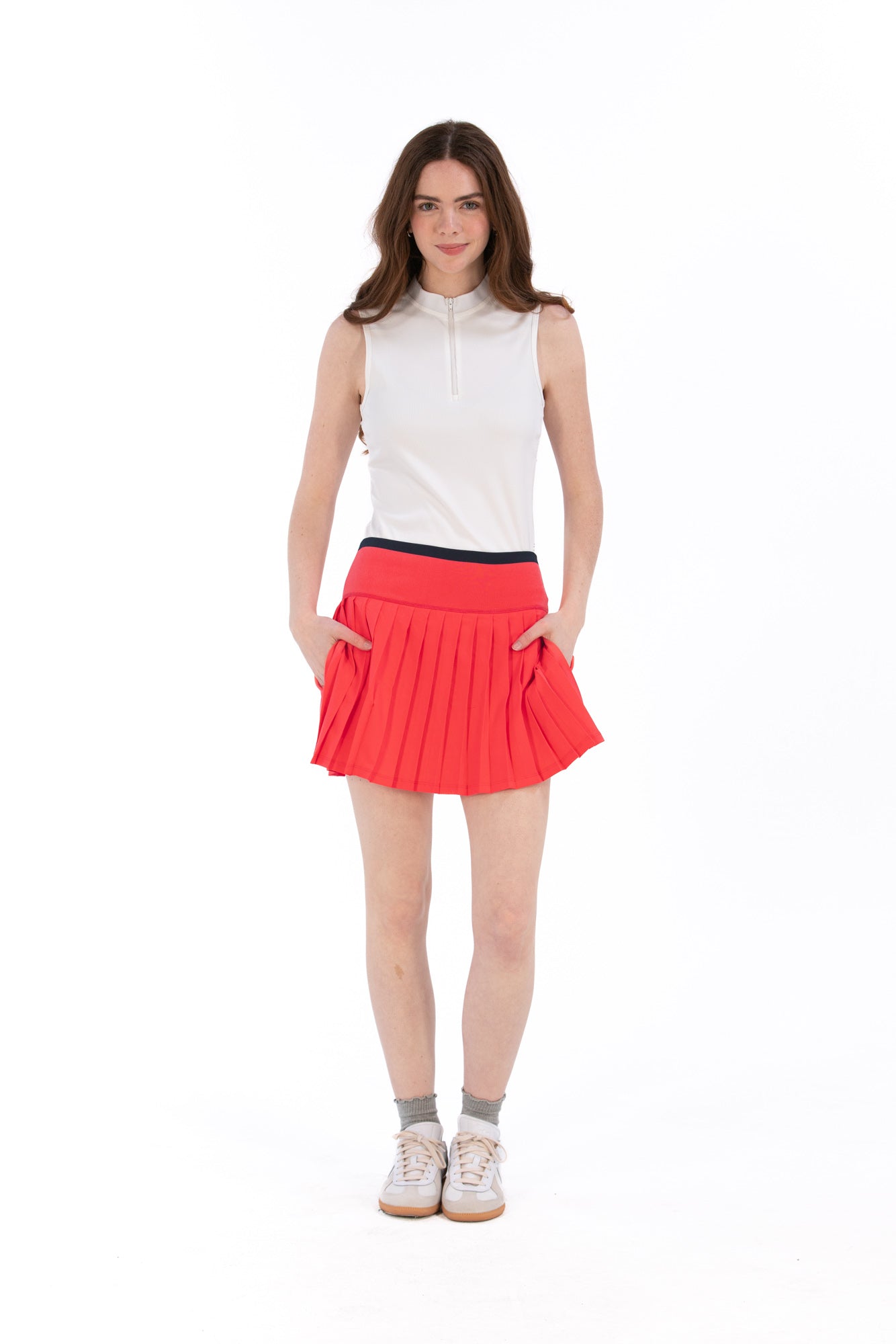 Pleated Rib Waist Skirt