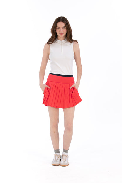 Pleated Rib Waist Skirt