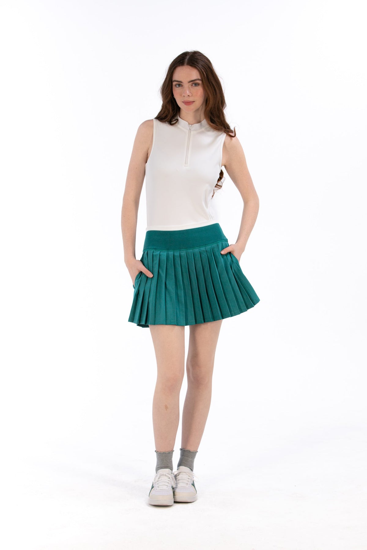 Pleated Rib Waist Skirt