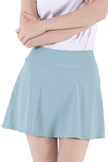 Seersucker A-Line Skirt