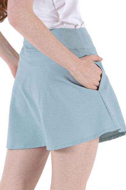 Seersucker A-Line Skirt