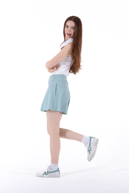 Seersucker A-Line Skirt