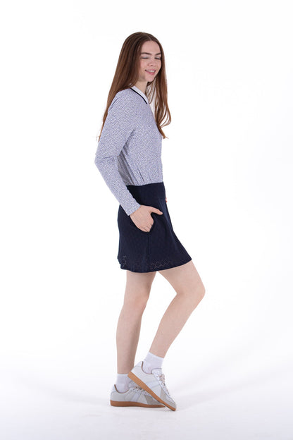 Rib LS Printed Polo