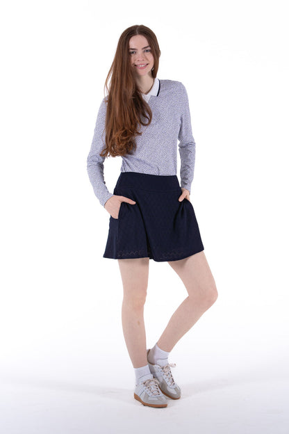 Rib LS Printed Polo
