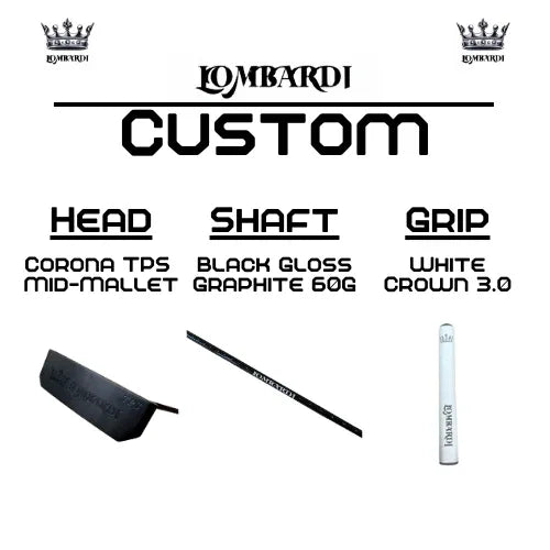 Lombardi Golf Custom Black Corona TPS Mallet Golf Putter - GOLF LEAGUE