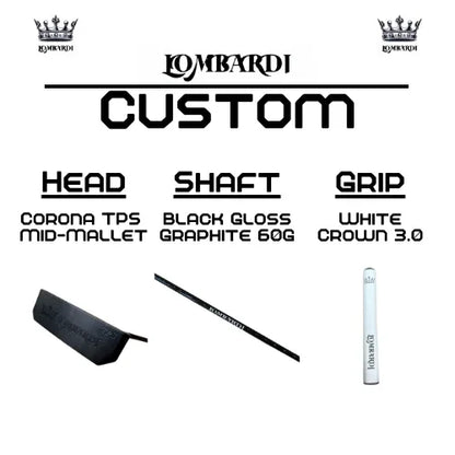 Lombardi Golf Custom Black Corona TPS Mallet Golf Putter - GOLF LEAGUE