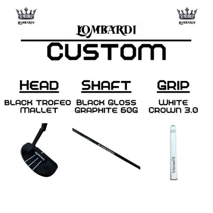 Lombardi Golf Custom Black Trofeo Mallet Golf Putter - GOLF LEAGUE