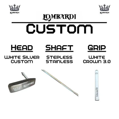 Lombardi Golf Custom White Silver OG Custom Blade Golf Putter - GOLF LEAGUE