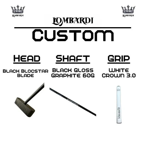 Lombardi Golf Custom Black Blocstar Blade Golf Putter - GOLF LEAGUE