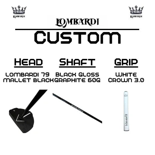 Lombardi Golf Custom Black 79 Mallet Golf Putter - GOLF LEAGUE