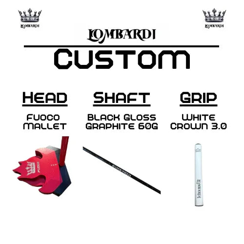 Lombardi Golf Custom Red Fuoco Mallet Golf Putter - GOLF LEAGUE