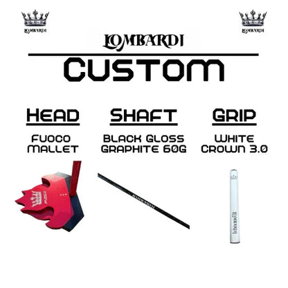Lombardi Golf Custom Red Fuoco Mallet Golf Putter - GOLF LEAGUE