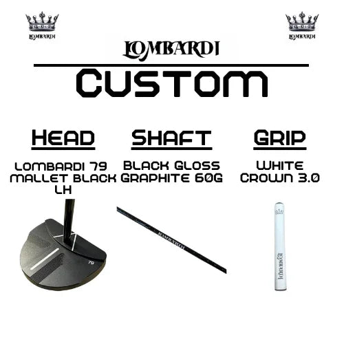 Lombardi Golf Custom Black 79 Mallet Left-Handed Golf Putter - GOLF LEAGUE