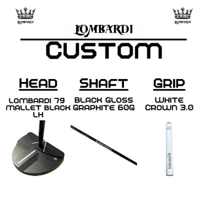 Lombardi Golf Custom Black 79 Mallet Left-Handed Golf Putter - GOLF LEAGUE