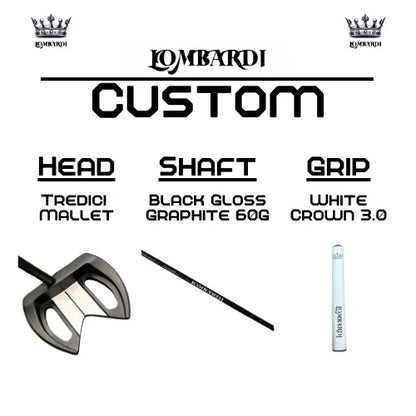 Lombardi Golf Custom Black Tredici Mallet Golf Putter - GOLF LEAGUE