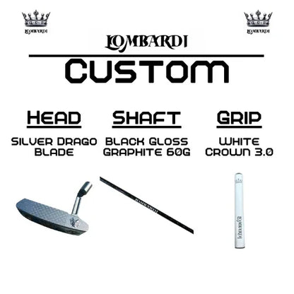 Lombardi Golf Custom Silver Drago Blade Golf Putter - GOLF LEAGUE