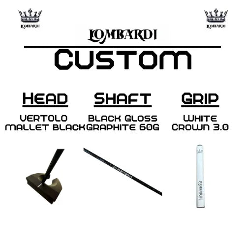Lombardi Golf Custom Black Vertolo Mallet Golf Putter - GOLF LEAGUE